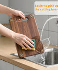 Washing a cutting board with 8 Piece Brass Cutting Board Feet Non Slip With Silicone Pads And Screws Kit for kitchen safety