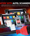 Tesla Diagnostic Cable TCAN003 Splitter For Model 3 Y S X With 20 Pin And 12 Pin To 16 Pin OBDII Adapter shown with Autel scanners