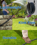 Compact Lightweight Garden Hose 1 Foot By 5 Eighth Inch With Three Quarter Inch GHT Male To Female Fittings Flexible Rubber Kink Free