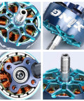 XING2 2207 FPV Brushless Motors 1855KV 6S Four Pack Aluminum Construction for FPV Racing Drones Close-up View