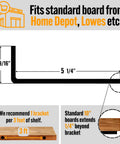 Hidden Shelf Brackets For 10 Inch Shelves Black Carbon Steel True Nine And A Quarter Inch Size measurement and installation guide