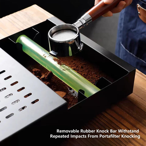 Large Coffee Knock Box For Espresso Machines And Home Kitchens Heavy Duty Stainless Steel Knock Drawer For Coffee Grounds Durable Easy Cleanup Big Capacity Countertop Accessory For Baristas And Cafe Crew