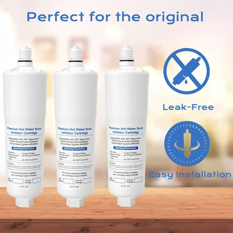 Three Pack AP431 Compatible Cartridge Replacement For Whole House Scale Inhibition Inline Water System Keeps Pipes Happy