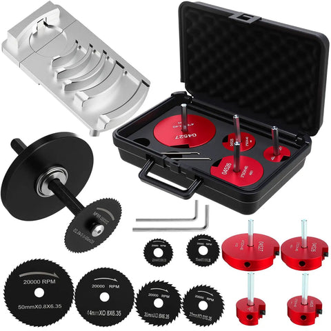 PVC Pipe Reamer Kit With Deburring Tool And Cutter Set For Plastic Pipe 11 Piece Pro Grade Plumbing Tool Kit in open case.