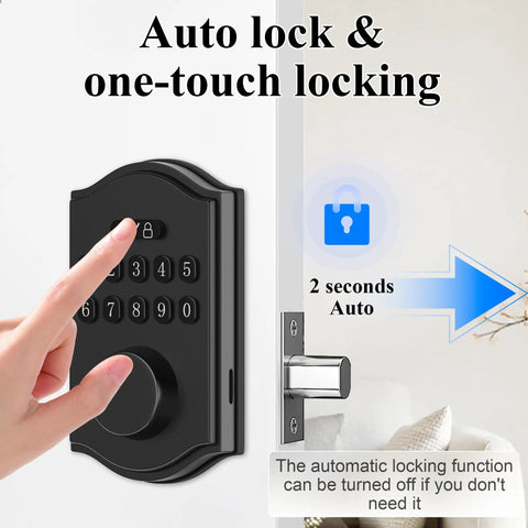 Kick The Keys To The Curb With This Rock Solid Keyless Entry Door Lock featuring a smart keypad and one-touch locking mechanism.