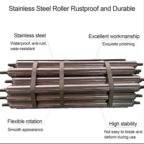 Heavy Duty 50 By 300 Centimeter Non Powered Roller Conveyor For Beefy Warehouse Handling Unloading And Transport In Delivery And Logistics Applications, stainless steel rollers
