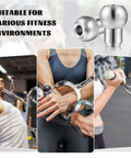 20 Piece Single Shank Ball Set Stainless Steel Swage Fittings For Cable And Wire Rope In Gym Setup in use with equipment