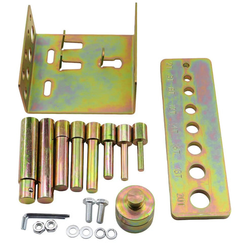 Heavy Duty Shop Press Pin And Hydraulic Press Pin Punch Set 2 To 20 Ton Capacity Premium Alloy Steel Construction Compatible With Press Models 24811 24812 25087 25088 For DIY And Professional Press Work kit components displayed.