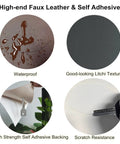 High-end faux leather, waterproof with scratch resistance, highlighting Heavy Duty Self Adhesive Leather And Vinyl Repair Tape 3X60 Inch.