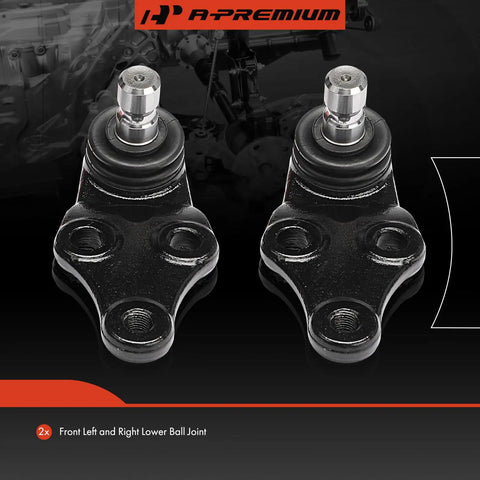 Beefy Forged Steel Front Lower Ball Joint for Hyundai and Kia, Fits Azera 2012 2014, Santa Fe 2013 2018, Santa Fe Sport 2013 2018, Santa Fe XL 2013 2019, Sonata 2011 2014, Optima 2011 2015, Rondo 2014 2017, Sorento 2014 2015, 2x front lower joints