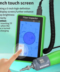 Fiber optic inspection video probe A-600 with green handheld unit and 5-inch touch screen.