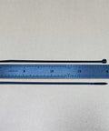 Beefy 4 Inch Zip Ties 1000 Pack self-locking nylon 66 black ties with 18 lb tensile strength next to ruler