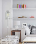 One Light Sleek Modern Wall Lamp With Swing Arm Dimmable Crystal Glass Shade Industrial Metal Round Sconce For E26 Base Plug In Home Decor