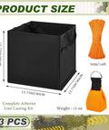 Pro Grade Arborist Throw Line Kit Bundle With 64L Storage Cube, 15 Oz Throw Weight, 164 Ft Rope for Tree Work and Climbing Prep