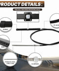 18 Foot Heavy Duty Mechanical Rack And Pinion Steering Cable For Back Mount Rack Systems with material details