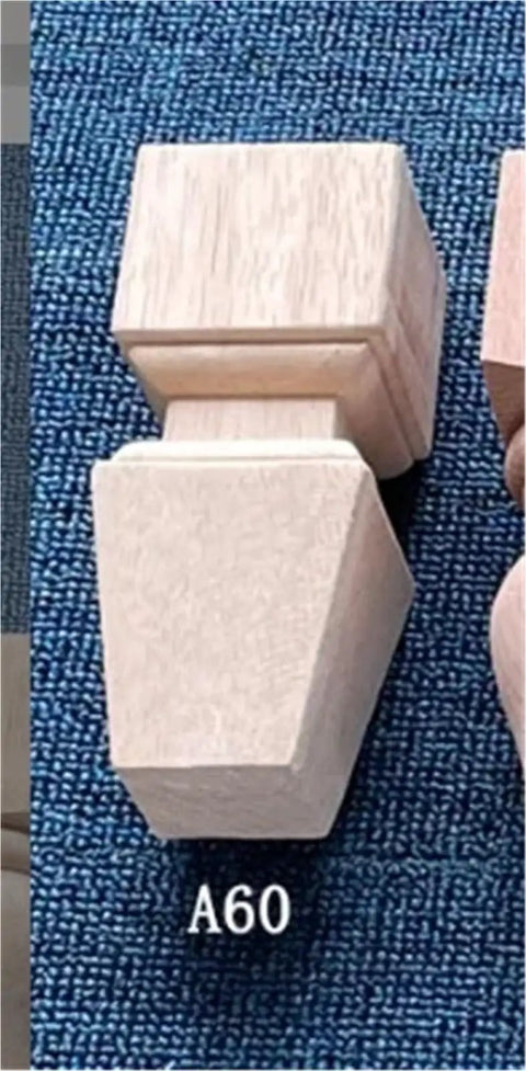 Solid Wood Furniture Legs 4 Piece Set Carved Square Replacement Feet for Tables Cabinets Sofas and Desks A60 on fabric