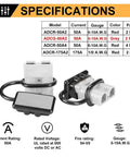 6 To 10 Gauge 50A Battery Quick Connect Wire Harness Kit With Quick Disconnect Plug For Winch Auto Car Trailer Gray 2 Pcs