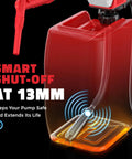 Get She Done Cordless Fuel Transfer Pump Pulling Gasoline Diesel Oil And Water Smoothly At 5 Gpm Compatible With Milwaukee 18V Batteries with smart shut-off feature.
