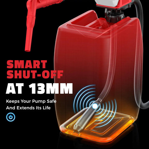 Get She Done Cordless Fuel Transfer Pump Pulling Gasoline Diesel Oil And Water Smoothly At 5 Gpm Compatible With Milwaukee 18V Batteries with smart shut-off feature.