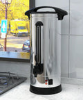 Large 18L Stainless Steel Coffee Urn For Catering Electric 1500W Beverage Dispenser Commercial Coffee Maker Dual Layer Insulation