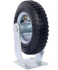 8 Inch Pneumatic Caster Wheels Set Of 4 Swivel And Rigid Heavy Duty for workbench cart with rubber tire detail
