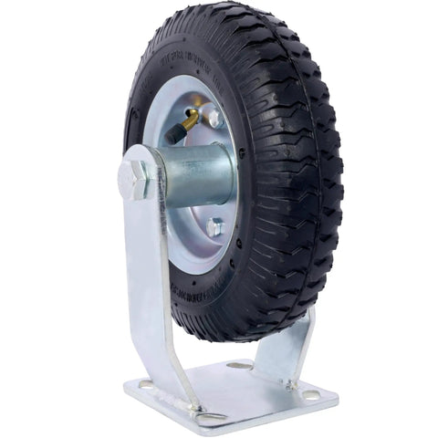 8 Inch Pneumatic Caster Wheels Set Of 4 Swivel And Rigid Heavy Duty for workbench cart with rubber tire detail