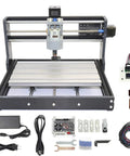 3 Axis DIY CNC Router Kit with GRBL Offline Controller, aluminum frame, and accessories, 18x10x4.5 cm workspace for engraving and milling