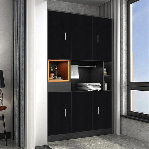 Black Wood Peel And Stick Wallpaper 197 Inches By 17.5 Inches DIY Friendly Self Adhesive Removable Vinyl Cover on cabinets