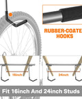 Ceiling Mounted Overhead Bike Rack For Garage Space Saving Storage Hooks That Hold 2 Bikes Horizontally Or 4 Bikes Vertically Adjustable Mount