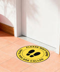 10 Pack Please Wait Here Until You Are Called Sign 12 Inch Square Vinyl Floor Sign Peel And Stick Weatherproof Waiting Area Decor For Social Distancing on tiled floor