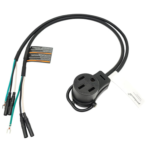 Smooth Operator Inverter Generator Parallel Kit With Beefy Three Foot Cable And Grounded Terminals For Solid RV Hooks, Nema 14-50R Female End.