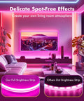 Dope Neon RGB Rope Lights For Gaming Rooms And Living Spaces illuminating a modern living room with spot-free effects.