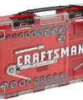 22 Piece One Quarter Inch Drive Universal Socket Set With 72 Tooth Ratchet 6 Point Sockets For Hex Torx Square Slotted Phillips Fasteners Corrosion Resistant Chrome Finish And Handy Storage Case Garage Ready Must Have in red storage case