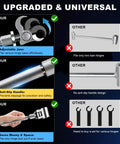 Comparison of upgraded door hinge adjustment tool with adjustable wrench and traditional tools, highlighting features like adjustable jaw, anti-slip handle, and universal fit for sagging doors.