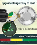 Three Feet Propane Regulator Hose With Tank Gauge For Universal Gas Grill Regulator glow-in-the-dark gauge close-up