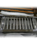 Collapsible Gravity Conveyor Roller For Warehouse Unloading, Portable Stainless Steel Conveyor Belt Table, 16 Inch Wide By 23 Feet Long shown packed
