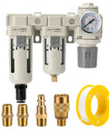 Air Filter Dryer With Auto Drain And Semi Auto Drain Dual Air Filters Pressure Regulator Water Separator For Air Compressors