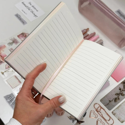 Aesthetic Stationery Gift Set 22 Piece Bundle With Journal Box Blush Pink Includes Pencil Pouch Pens Eternal Pencil Stickers