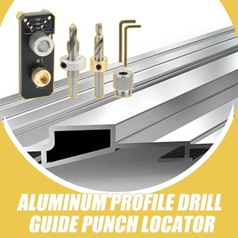 Rugged Aluminum Drill Guide For Frame Assemblies And Cabinet Joinery, Straight Bore Hole Positioner With Scale, Precision Drilling Jig