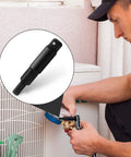 Hex Key Adapter For 3/16 To 5/16 Inch, Ratchet Wrench Hexagon Bit Kit in use on HVAC unit by a technician