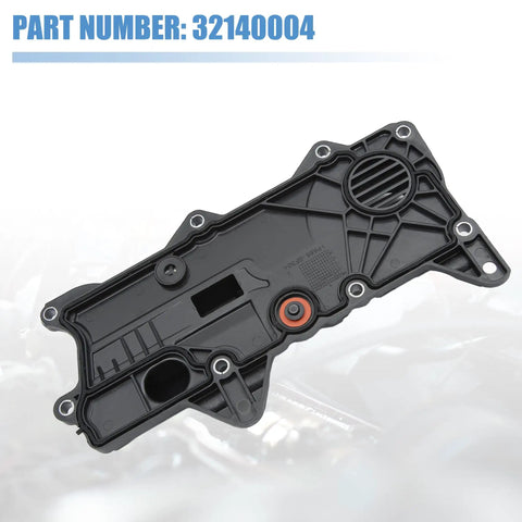 Volvo 2.0L 4 Cylinder Engine Valve Cover Gasket Kit With PCV Oil Seal And Rocker Cover Replacement, part number 32140004, front view.