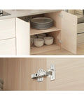35mm Cup European Full Overlay Soft Close Cabinet Hinges For Frameless Cabinets installed on kitchen cabinet door