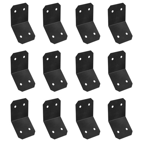 Avant Collection ZMAX Black Powder Coated Knee Brace Connector For 6X Lumber Outdoor Accents 12 Pack