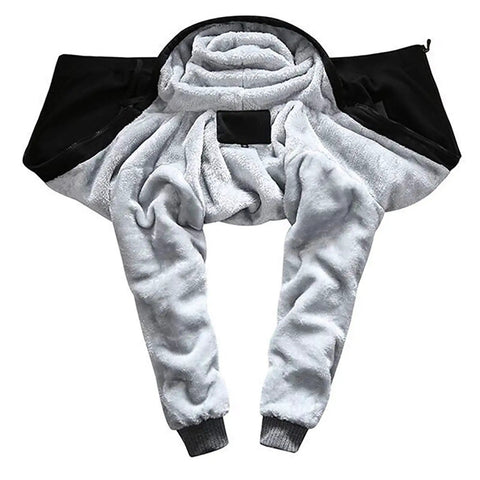 Interior of Heavyweight Fleece Hoodie For Men Full Zip With Warm Lining Thick Winter Ready Hooded Sweatshirt