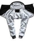 Inside view of Heavyweight Fleece Hoodie For Men Full Zip Jacket With Warm Lining Thick Thermal Sweatshirt showing cozy fleece lining