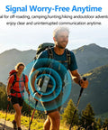 Hikers with High Gain 18.89 Inch Dual Band Ham Radio Antenna 144/430 MHz Tactical UHF VHF signal booster in mountains