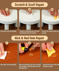 How to use 9 Color Wood Filler Sticks And Repair Crayons For Furniture And Floors No Sweat Go To Scratch Fix Kit with scrapers.