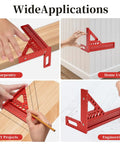 Built Tough Aluminum Multi Angle Measuring Ruler With Quick Snap Angle Pin for precise carpentry, home use, DIY projects, engineering.