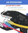 Ratcheting Wire Crimping Tool For Heat Shrink Connectors With 200 Pcs Butt Connectors AWG 20 To 10 High Precision Jaw