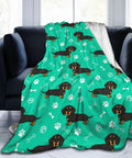 Hella Comfy Dachshund Throw Blanket For Kids Boys And Girls Ultra Soft Fuzzy Weenie Dog Breathable Couch Wrap Total Chill Gift 40 By 50 Inches All Season Rad Vibes on a couch.